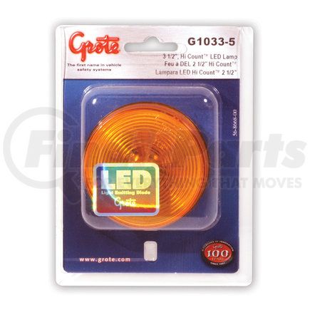 G1033-5 by GROTE - CLR/MKR, 2.5", YEL, HI CNTTM LED, RETAIL PK