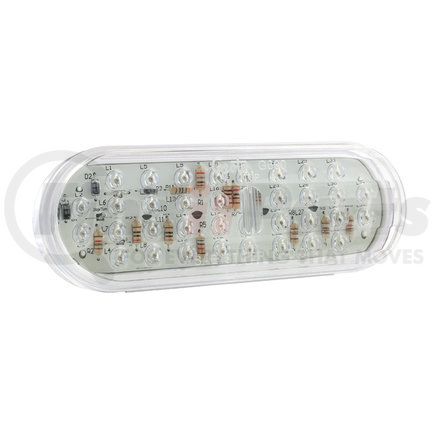 G6012 by GROTE - Hi Count Oval LED Stop Tail Turn Lights, Red w/ Clear Lens