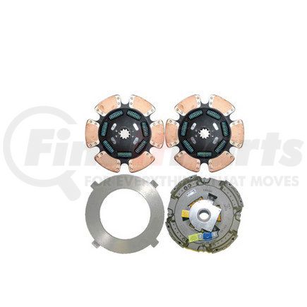 RC700EZHTX by HALDEX - Transmission Clutch Kit - Remanufactured Pull Type, Two Plate, Flat Flywheel, 2.0"-10 Spline