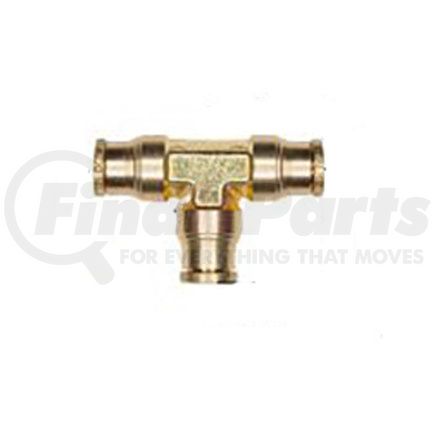 APB64F6 by HALDEX - Midland Push-to-Connect (PTC) Fitting - Brass, Fixed Union Tee Type, 3/8 in. Tubing ID