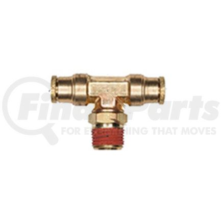 APB72S4X2 by HALDEX - Midland Push-to-Connect (PTC) Fitting - Brass, Swivel Branch Tee Type, Male Connector, 1/4 in. Tubing ID