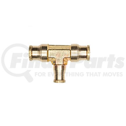 APB79F6X2 by HALDEX - Midland Push-to-Connect (PTC) Fitting - Brass, Fixed Reducing Union Tee Type, 1/8" and 3/8" ID