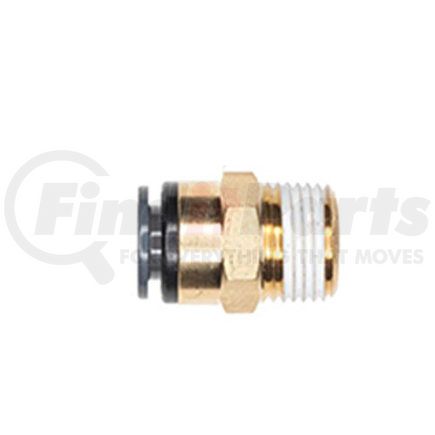 APC68F6X4 by HALDEX - Air Brake Air Line Connector Fitting - Male Connector, 3/8 Tube Size, 1/4-27 Pipe Thread