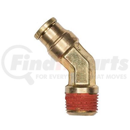 APX54F6X6 by HALDEX - Midland Push-to-Connect (PTC) Fitting - Brass, Fixed Elbow Type, Male Connector, 3/8 in. Tubing ID