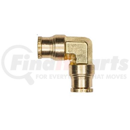 APX65F6 by HALDEX - Midland Push-to-Connect (PTC) Fitting - Brass, Fixed Union Elbow Type, 3/8 in. Tubing ID