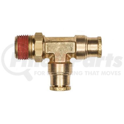 APX78532X6X2 by HALDEX - Midland Push-to-Connect (PTC) Fitting - Brass, Fixed Run Tee Type, 3/8 in. and 5/32 in. Tubing ID