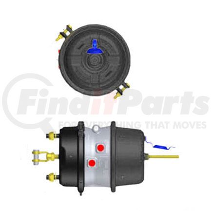 GC3636Q by HALDEX - GoldSeal Double Diaphgram Spring Brake - 3636 (Service Chamber Size), 3 in. Stroke Length, Standard Stroke