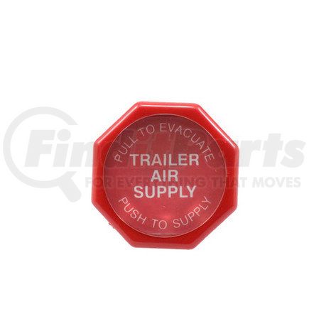 12500 by HALDEX - Trailer Air Brake Air Supply Knob - Red, 5/16 in., For Pin Type Push-Pull Valve