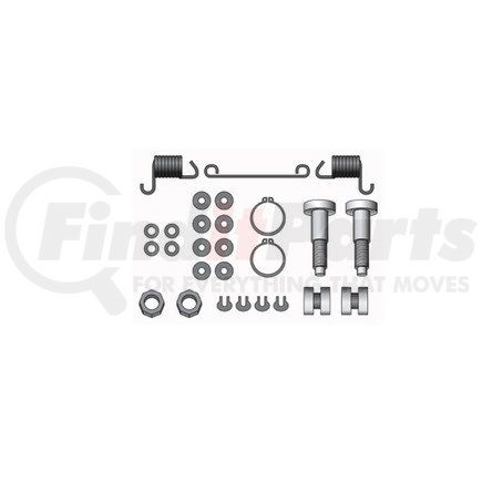 CQ66926 by HALDEX - Drum Brake Hardware Kit - For use on 15 in. x 4 in. Wagner Front Axle Brakes