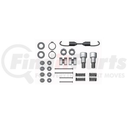 CQ66919 by HALDEX - Drum Brake Hardware Kit - For use on 15 in. Meritor "T" Series Front Axle Brakes, Single Web