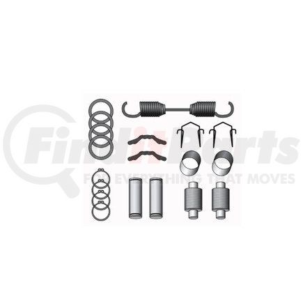 CQ67317 by HALDEX - Drum Brake Hardware Kit - For use on 16.5 in. Eaton, Fruehauf, Meritor, Dana Spicer and Standard Forge Brakes