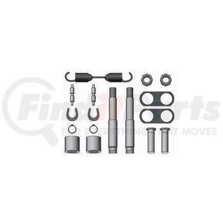 CQ67503 by HALDEX - Drum Brake Hardware Kit - For use on 12.25 in. Dana Spicer - Bolted Spider, Standard Forge Brakes