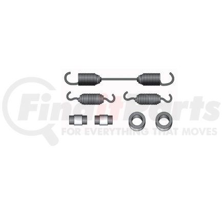 CQ69004 by HALDEX - Drum Brake Hardware Kit - For use on 16.5 in. Eaton Single Anchor Pin Brake - Early Design Ford Hi-Mount