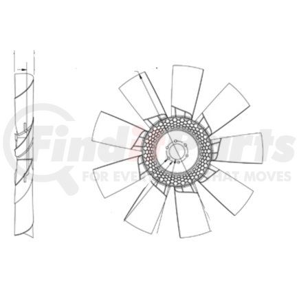 992660503 by HORTON - HS9 - 9 Blade Nylon Fan