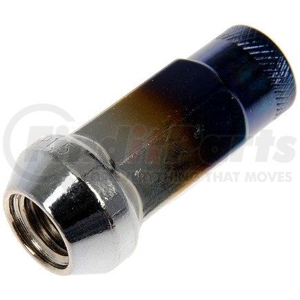 713-385T by DORMAN - Ti-Blue Open End Knurled Wheel Nuts