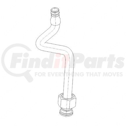 23532325 by DETROIT DIESEL - Turbocharger Drain Tube - Steel, Black, for 60 Series, 14L DDEC V Engine