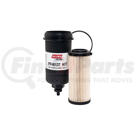 PF46137-KIT by BALDWIN - Fuel Filter - Plastic Housing used for Various Trucks Applications