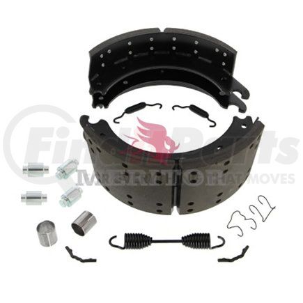 XKEG4707QP by MERITOR - Remanufactured Brake Shoe - Lined, with Hardware