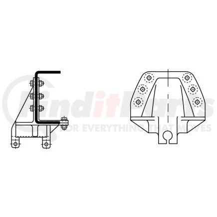 R309626 by MERITOR - Air Suspension Leaf Spring Axle Seat - Axle Seat, 14-1/4 Ride Height