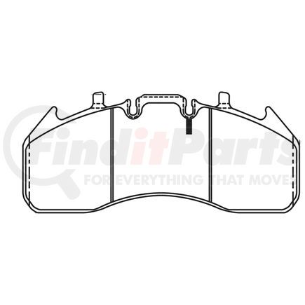 KIT2252HBMA9500 by MERITOR - Disc Brake Pad Kit - EX225, Twin Piston, MA9500 Lining