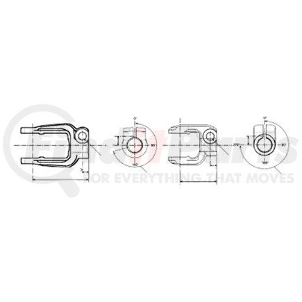 L6NYS1331 by MERITOR - END YOKE