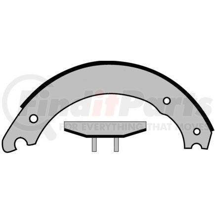 SEG24515Q by MERITOR - Drum Brake Shoe Kit - 7.00" Width, Mid Value Friction, for 16.50" Brake Diameter