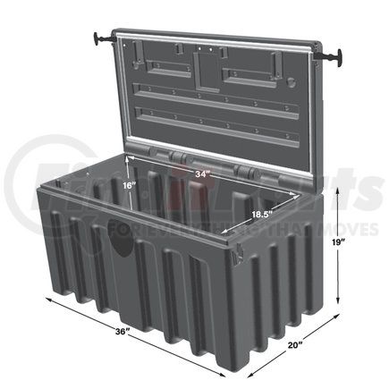 Minimizer t36chbmin Semi-Truck Tool Box TLBX-ASSY,36,CHST,PE,BLK