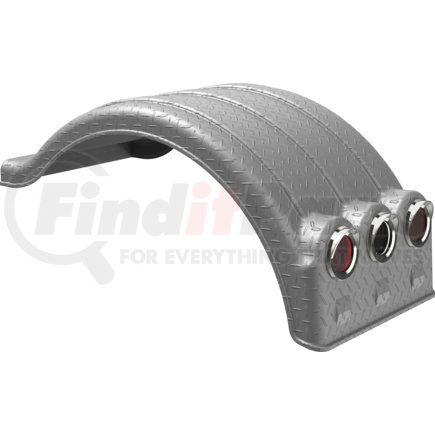 pm1352ldps by MINIMIZER - Double Deuce Single Fender Diamond Plate Silver (Light Box)