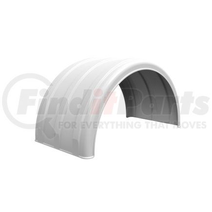 pm2481w by MINIMIZER - One Piece Single Axle Fender White