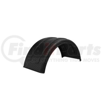 pm2218dpb by MINIMIZER - 18" Wide Lift Axle Fender Diamond Plate Black