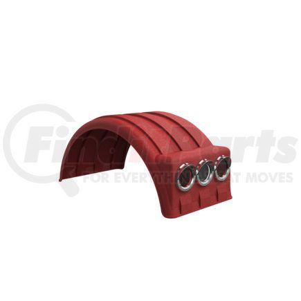 10001784 by MINIMIZER - Dual Fender for 19.5 Tire Red (Light Box)
