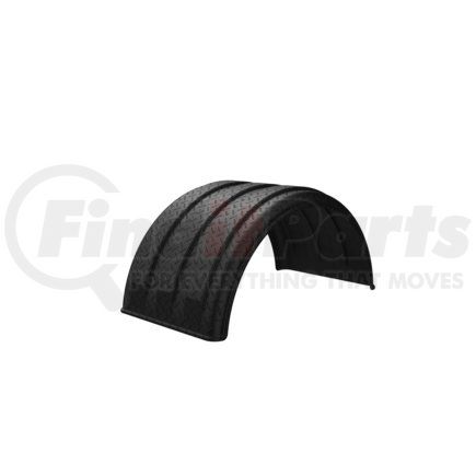 10001750 by MINIMIZER - Dual Fender for 16.5 Tire Diamond Plate Black