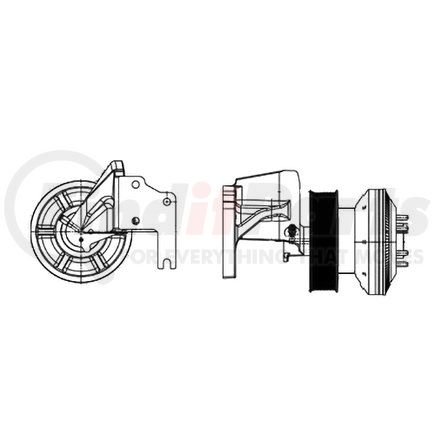 99A8240V by HORTON - Engine Cooling Fan Clutch - DM Advantage On/Off, 14.87 in. Overall length, with 7.27 in. dia. Back Pulley