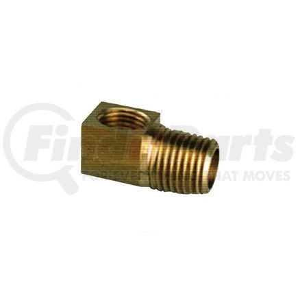 6942 by VELVAC - Inverted Flare Fitting, Male Elbow, Brass, 1/4" x 1/8", 7/16"-24 Straight Thread