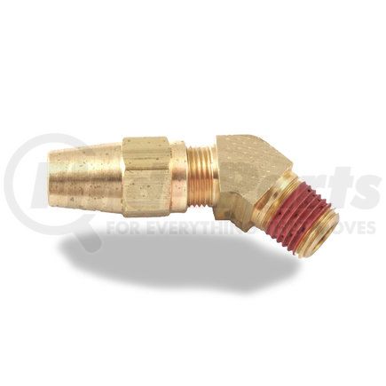 13077 by VELVAC - Air Brake Compression Fitting, 45° Male Elbow, Brass, 1/2" x 3/8"