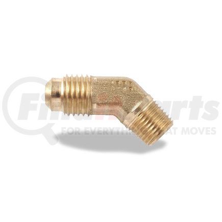 Velvac 15906 Flare Fitting SAE 45° Flare Fitting, 45° Elbow, Brass, 5/8" x 3/8", 7/8" -14 Thread