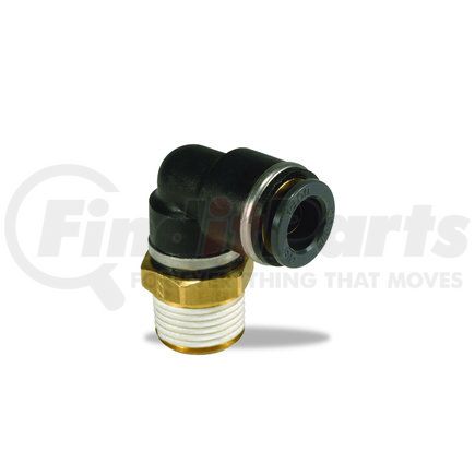 Velvac 16281 Air Brake Fitting Push-Lock Air Brake Fitting, 90° Male Swivel Elbow, 5/8" x 1/2"