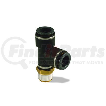 Velvac 16402 Air Brake Fitting Push-Lock Air Brake Fitting, Male Run Tee, 3/8" x 1/4"