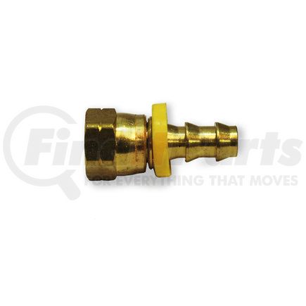 Velvac 16948 Flare Fitting SAE 45° Flare Fittings, Hose Barb to Female Flare Swivel, 1/4" x 1/4"