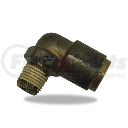 17967 by VELVAC - Push-Lock Air Brake Fitting, 90° Male Non-Swivel Elbow, Brass, 1/2" x 1/4"