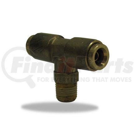 Velvac 17970 Air Brake Fitting Push-Lock Air Brake Fitting, Male Branch Swivel Tee, Brass, 1/4" x 1/8"
