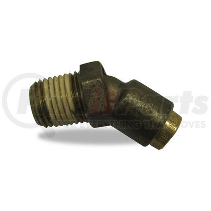 Velvac 17981 Air Brake Fitting Push-Lock Air Brake Fitting, 45° Male Fixed Elbow, Brass, 1/4" x 1/4"