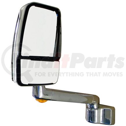 714615-4 by VELVAC - 2030 Series Door Mirror - Chrome, 9" Radius Base, 10" Lighted Arm, Deluxe Head, Driver Side