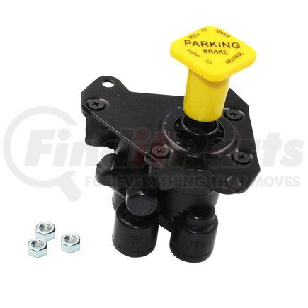 TR065661 by TORQUE PARTS - Parking Brake Valve - Dash Mount, 3/8" Push-to-Connect Fittings, 1/4"-20 Mounting Holes