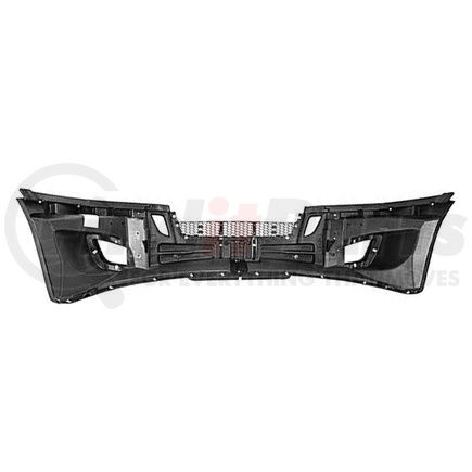 TR572-FRB by TORQUE PARTS - Black Full Bumper, with Fog Light Holes, for 2018+ Freightliner Cascadia Trucks