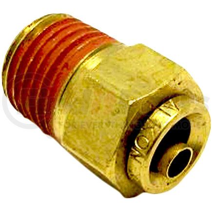 TR14SF14 by TORQUE PARTS - Push in To Connect (PTC) Brass Air Male Fitting Straight Connector, 1/4 OD x 1/4 NPT