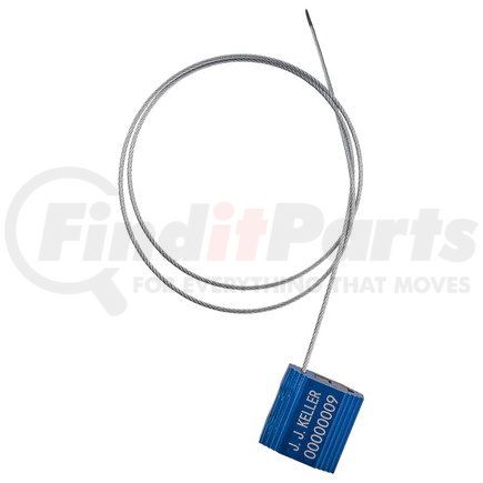61574 by JJ KELLER - Cable Seal, 1.5mm Diameter, 24 in. Length, Blue, Stock, Galvanized Steel, with Aluminum Lock Body