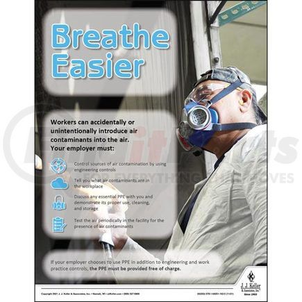 62252 by JJ KELLER - Construction Safety Poster - Breathe Easier