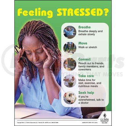 62294 by JJ KELLER - Health & Wellness Awareness Poster - Feeling Stressed