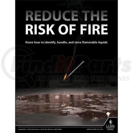 62297 by JJ KELLER - Workplace Safety Training Poster - Reduce The Risk Of Fire